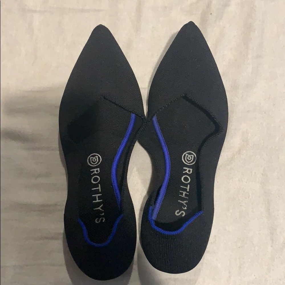 Rothy’s: black pointed flats